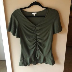 charming charlie olive top